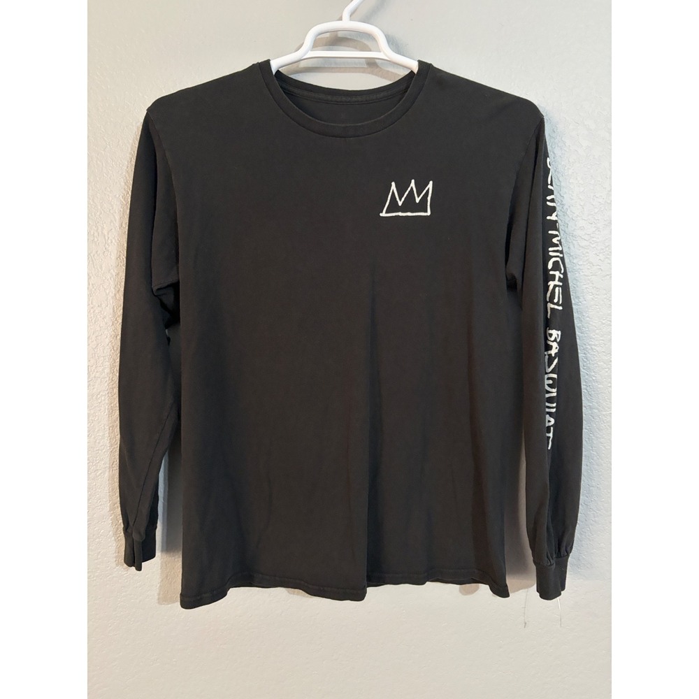 Jean-Michel Basquiat Ornithology Long Sleeve Graphic Tee Black Mens Medium